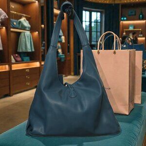 Anne Klein Large Blue Hobo Bag Purse